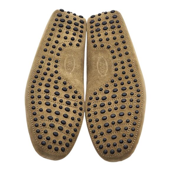 Tod's City Gommino Driving Men's Suede Loafers Taupe UK 7 US 8.5 - NWB $695 - Picture 6 of 8